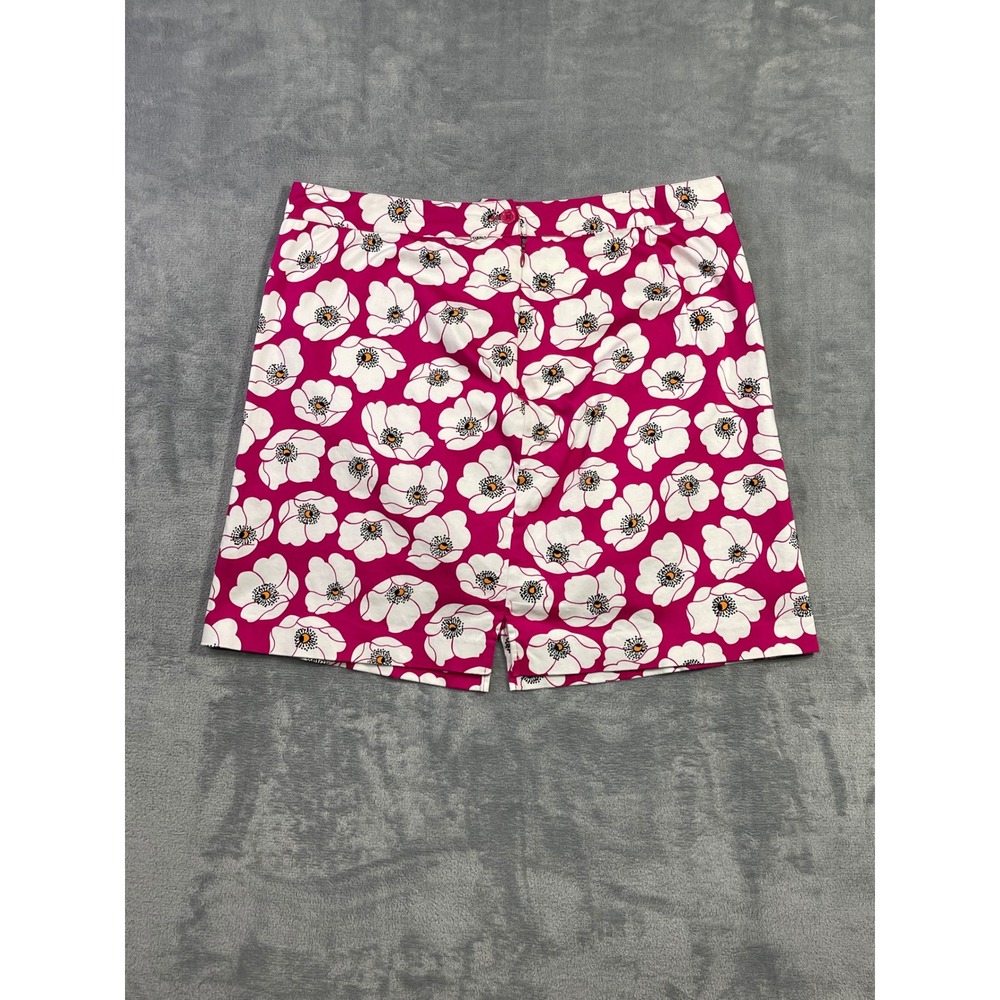 EP‎ Pro Pink White Floral Poppy Golf Skort Womens 14 Cotton Blend Athletic Skirt